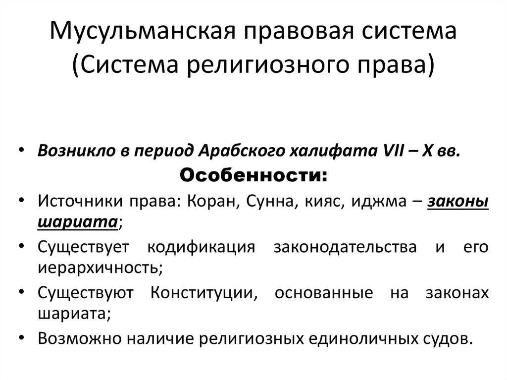 Мусульманское религиозное право