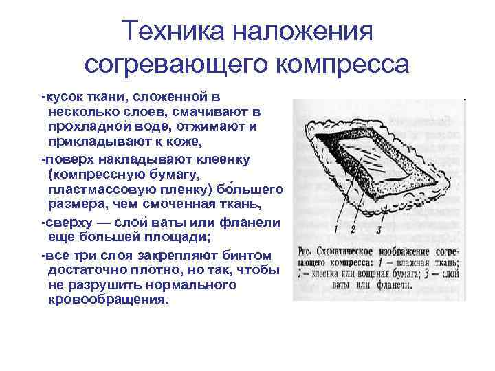 Согревающий компресс в домашних условиях: алгоритм и механизм воздействия