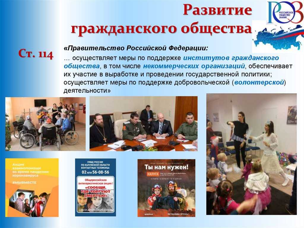 Виды и функции институтов гражданского общества