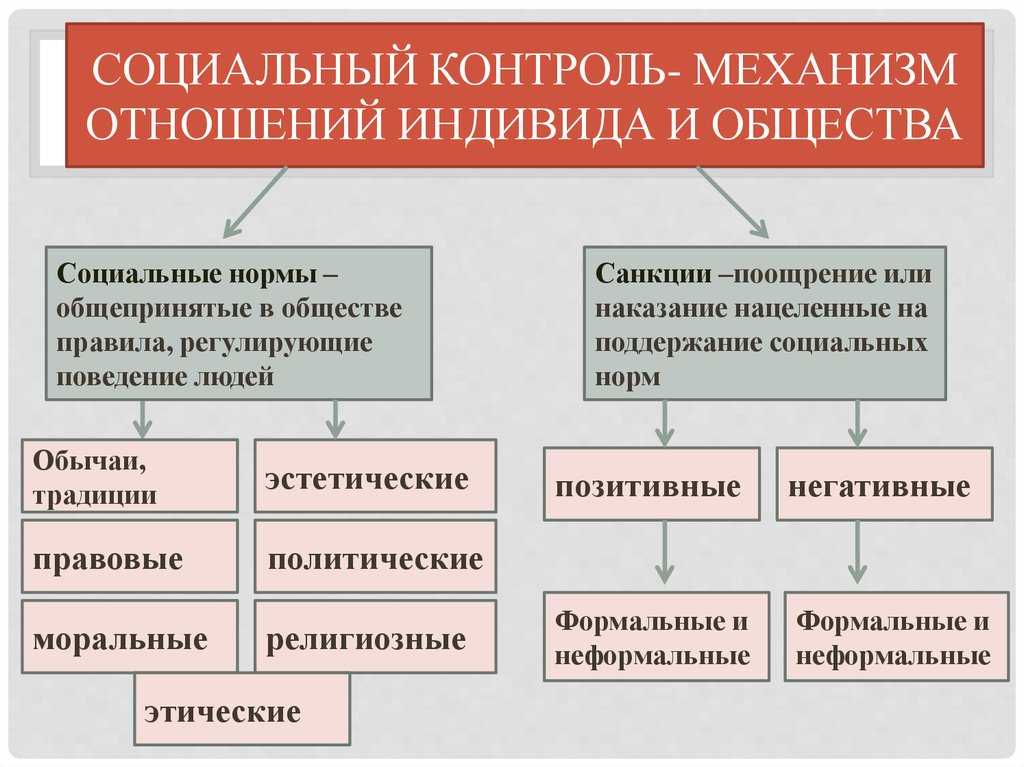Социальный контроль – что такое, виды с примерами, структура кратко по обществознанию