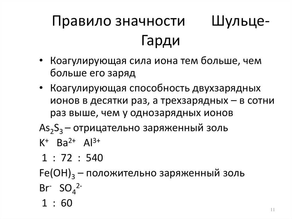 Составление формулы мицеллы золя и рассчет порога коагуляции электролита