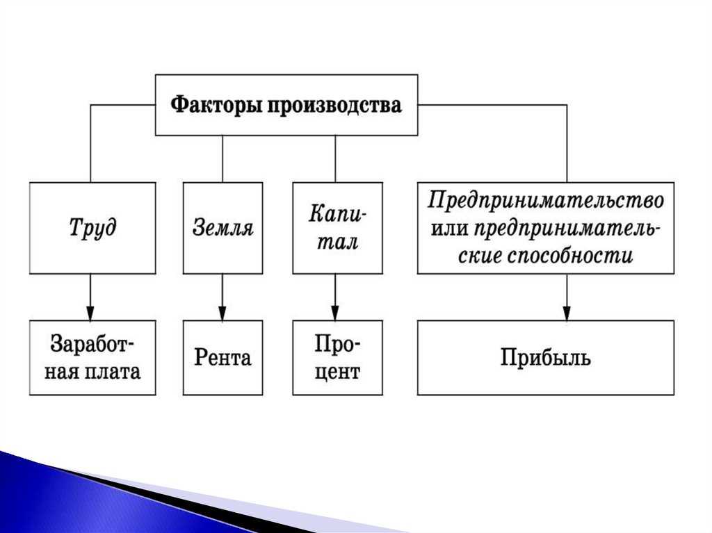 Описание и характеристика факторов производства