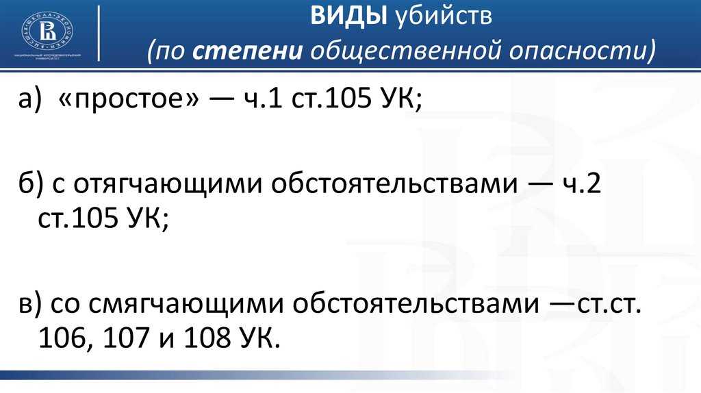Статья 105 ук рф убийство: состав, особенности в 2021 году