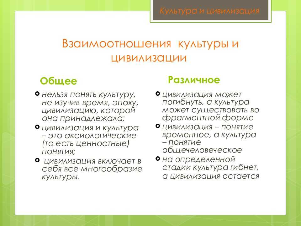 История становления понятий «культура» и «цивилизация»