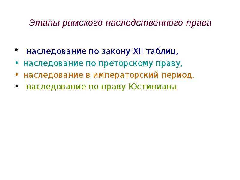 Наследственное право в римском праве