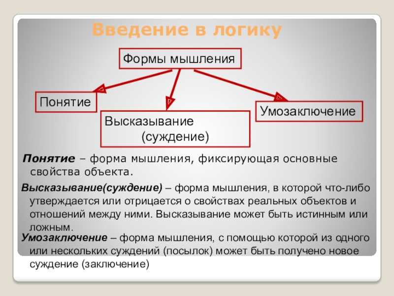 Законы и формы логического мышления