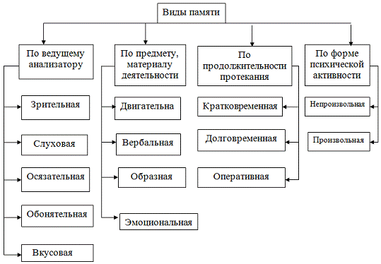 Основные виды памяти