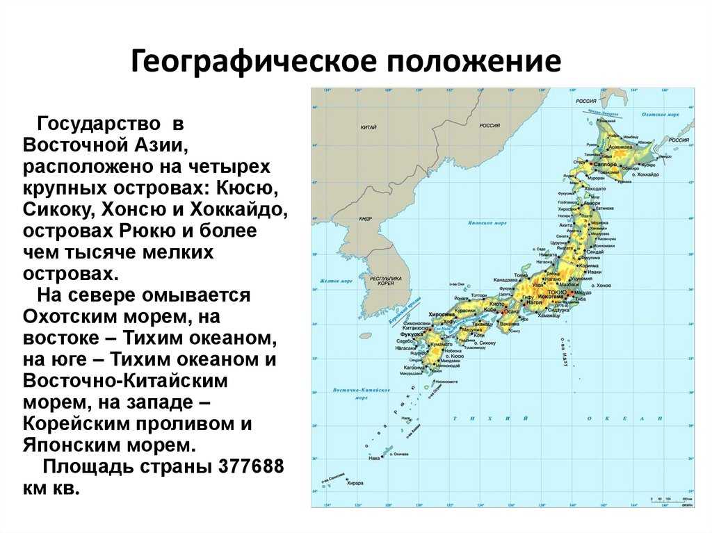 Географическое положение японии