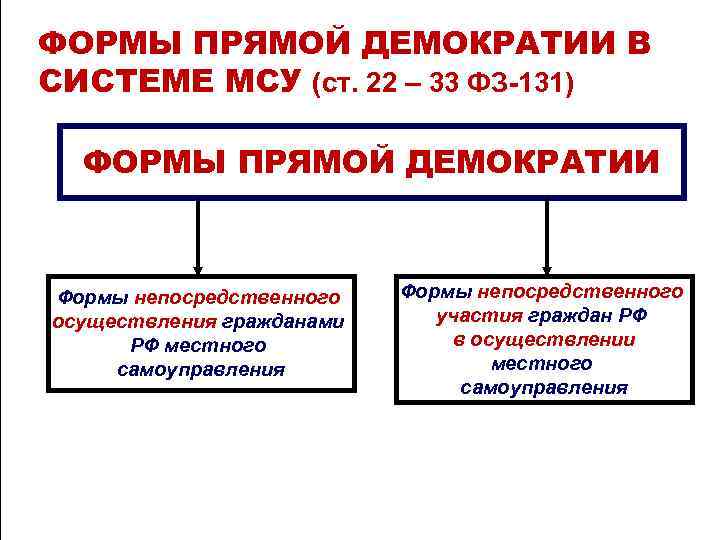 Формы непосредственной демократии кратко