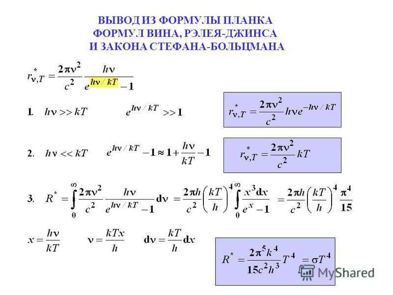 Закон стефана-больцмана