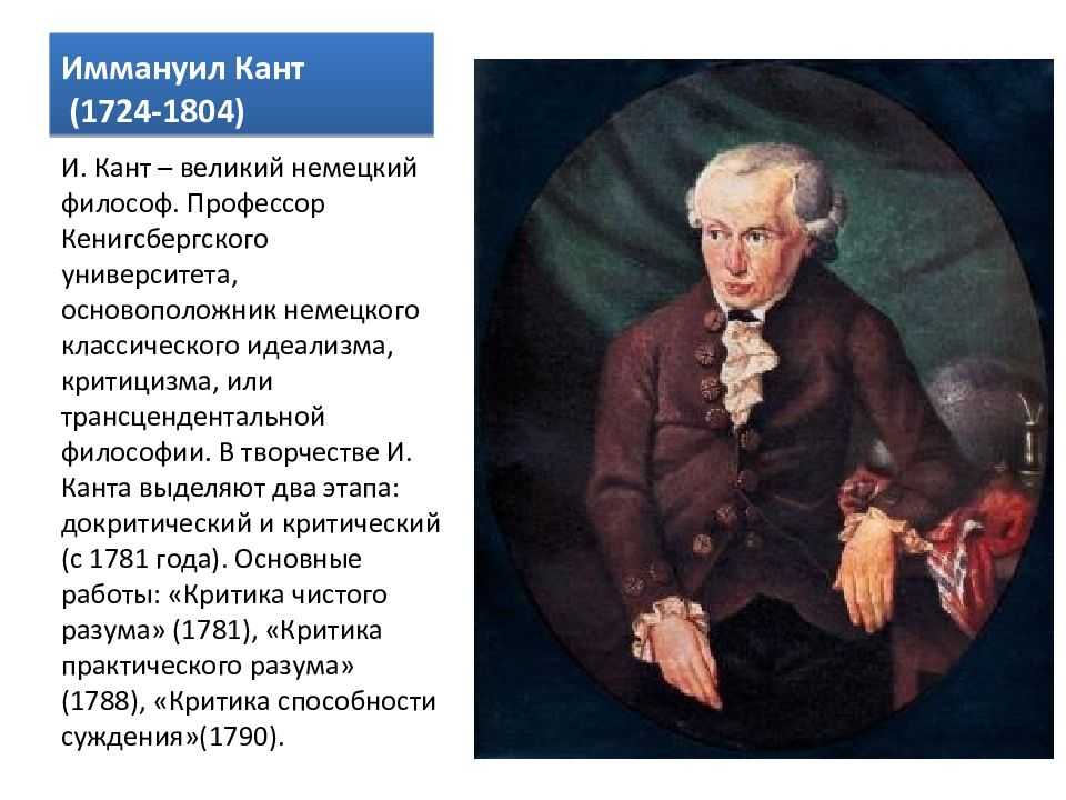 Немецкая классическая философия и кант кратко