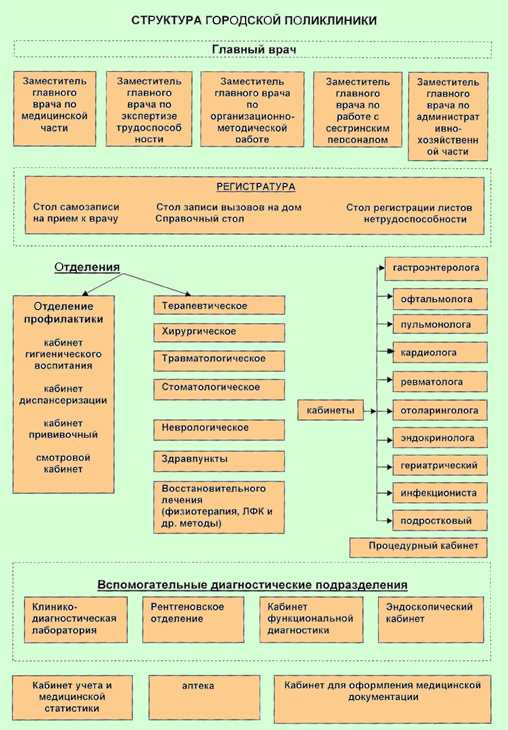 Структура городской поликлиники реферат