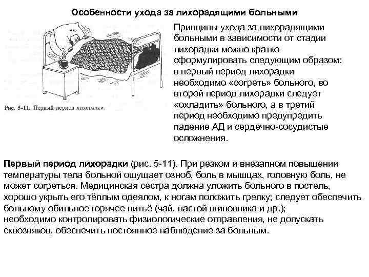 Уход за лихорадящими больными