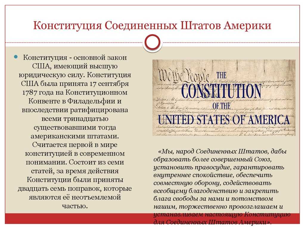 Конституция сша, история развития, три ветви власти, поправки к конституции