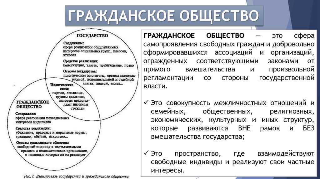Гражданское общество и правовое государство