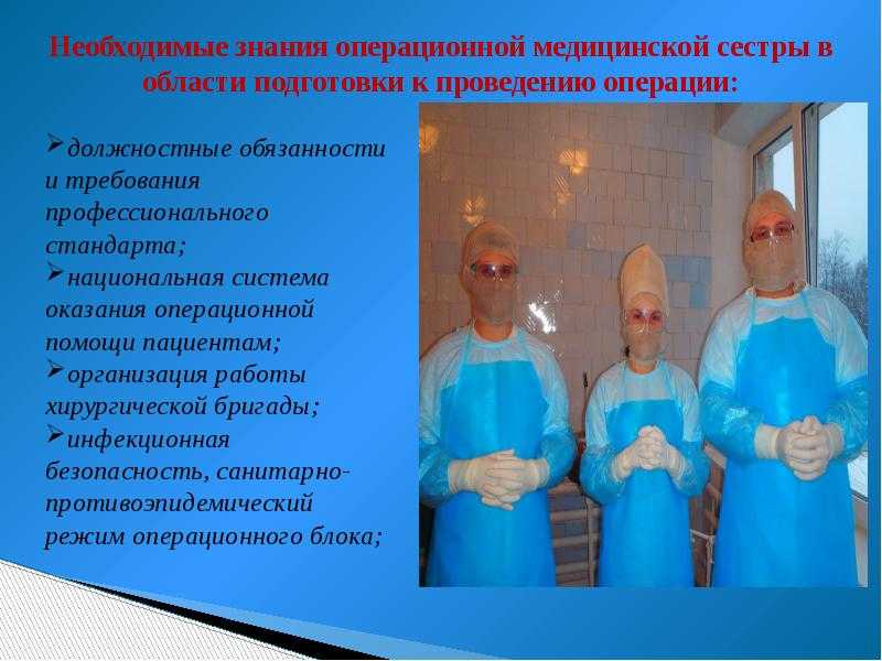 Организация работы медицинской сестры операционного блока