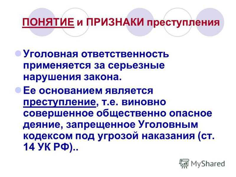 Понятие и признаки преступности