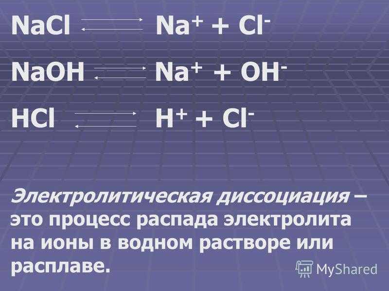 § 37. основные положения теории электролитической диссоциации