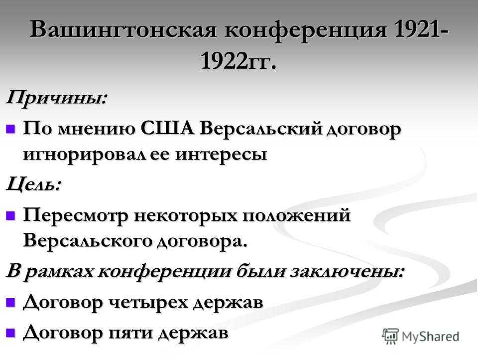 Вашингтонская конференция (1921-1922)