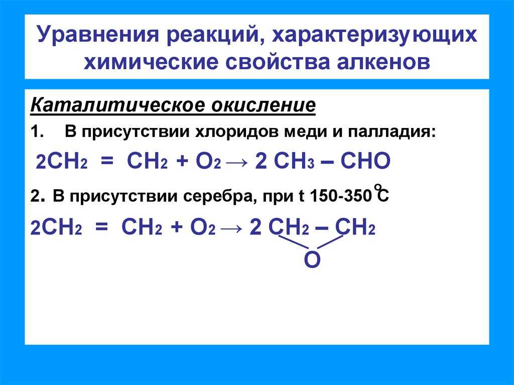 Химические свойства алкенов | химия онлайн