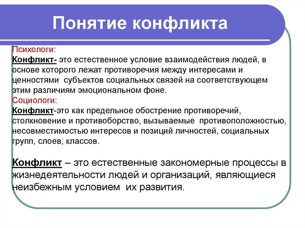 Участники и динамика конфликтов