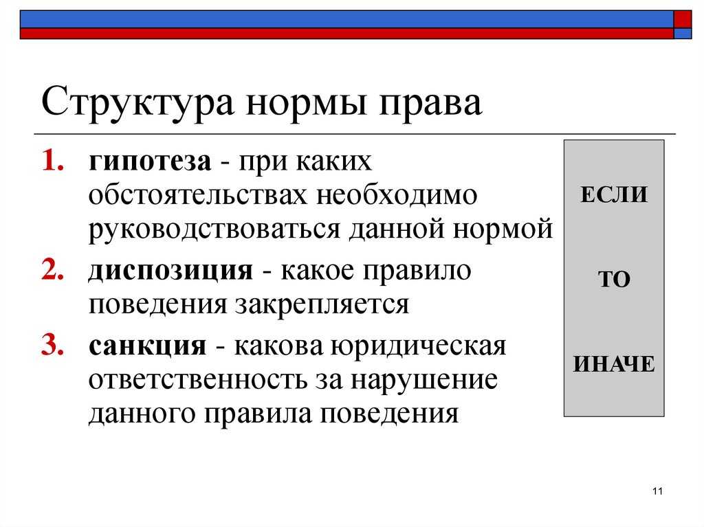 Структура нормы права