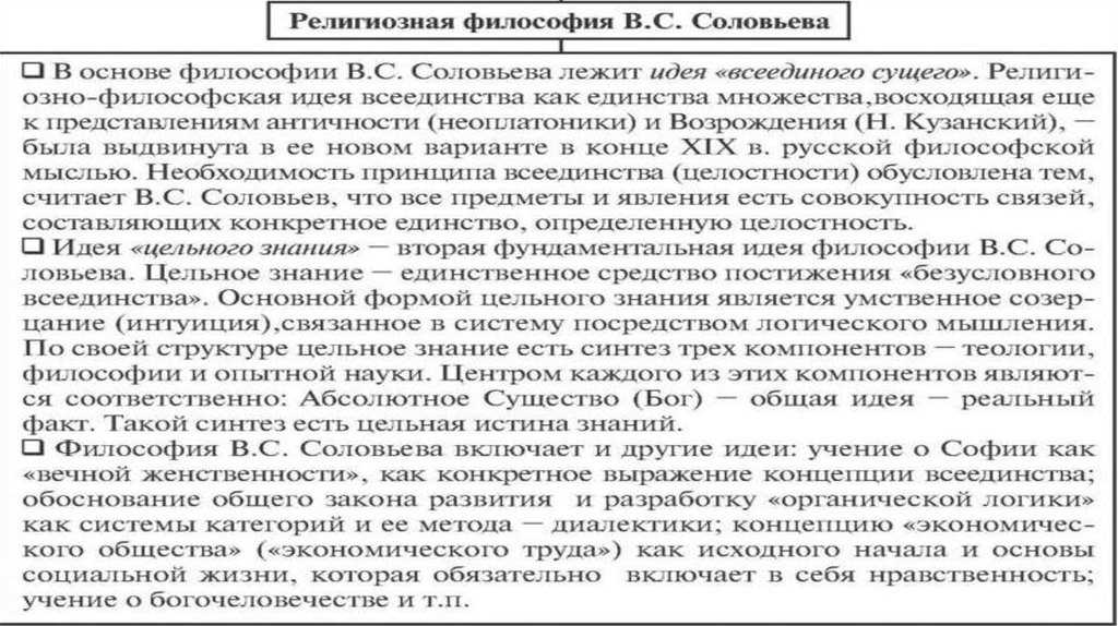 Философия всеединства в.с. соловьева. реферат. философия. 2010-08-17