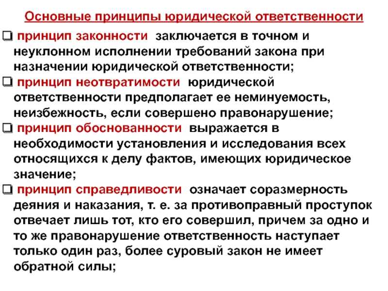 Принципы уголовного права