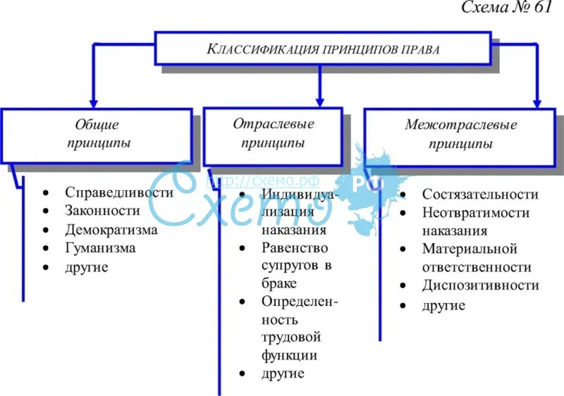 Схема принципы трудового права