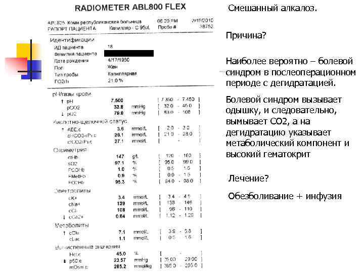 Анализ на газы крови