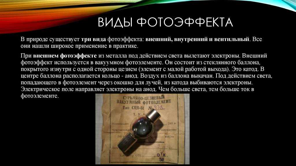 Внешний фотоэффект