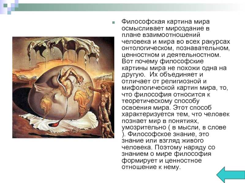 Научная картина мира в философии