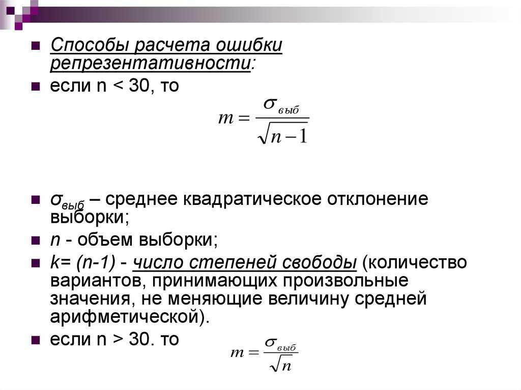 Ошибки репрезентативности - определение термина