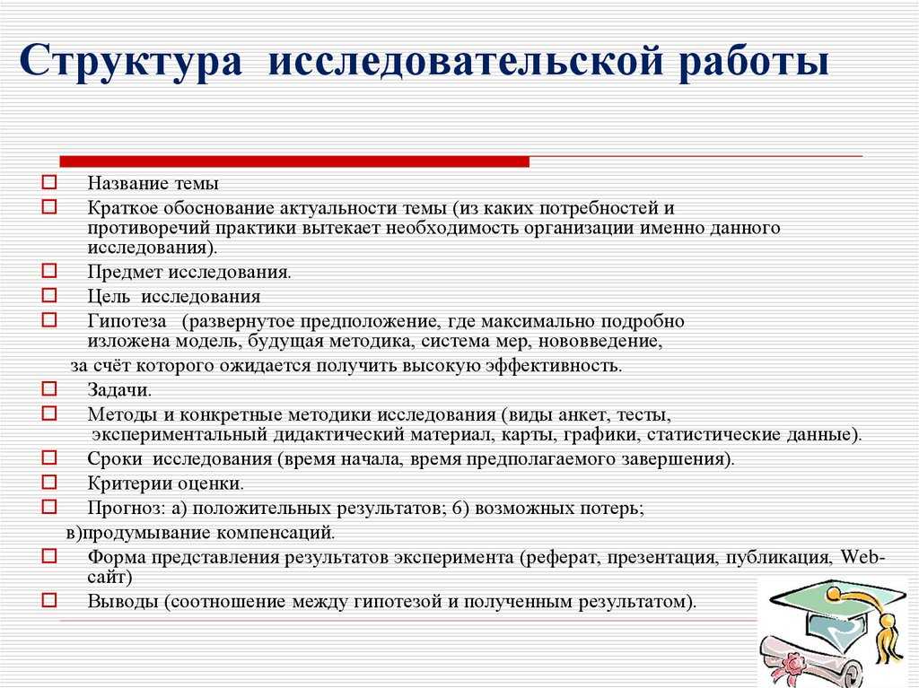 Презентация на тему структура научного исследования